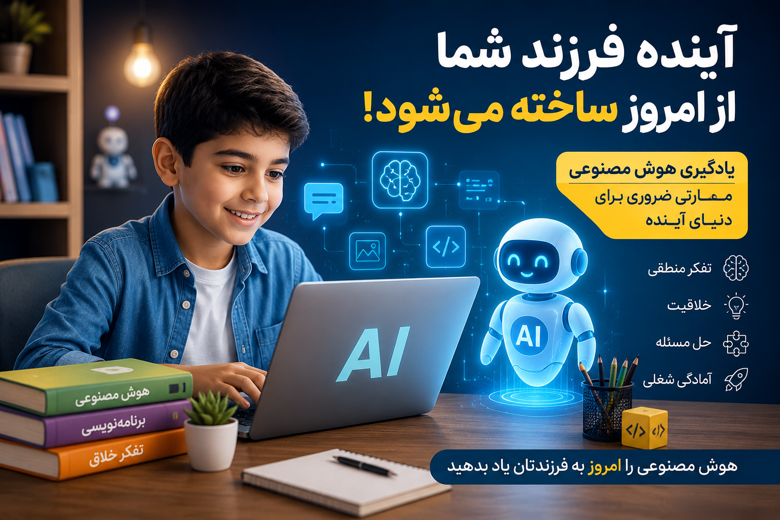 آموزش هوش مصنوعی برای کودکان؛ مهم‌ترین مهارت نسل جدید